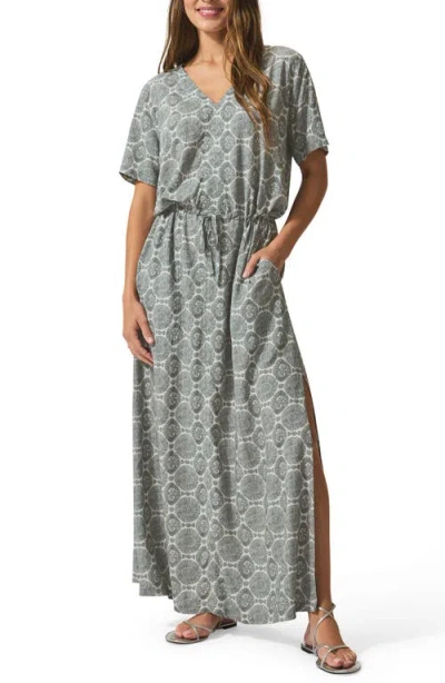 Splendid Juniper Short Sleeve Maxi Dress In Soft Vob Sun Print