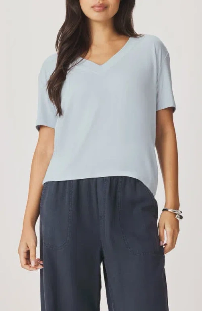 Splendid Kacey V-neck Short Sleeve T-shirt In Blue