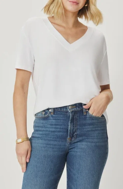 Splendid Kacey V-neck Short Sleeve T-shirt In White