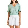 Splendid Kacey V-neck T-shirt In Sea