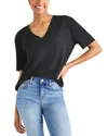 Splendid Kacey V-neck T-shirt In Black