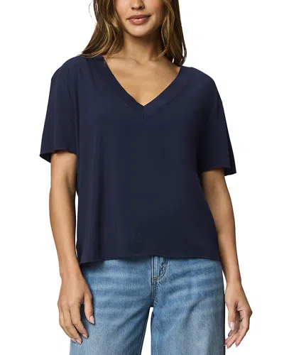 Splendid Kacey V-neck T-shirt In Blue