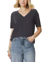 Splendid Kacey V Neck Tee In Gray