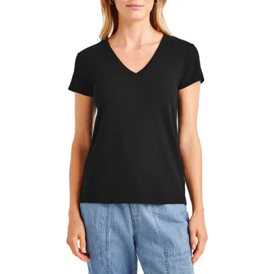 Splendid Kate V-neck T-shirt In Black