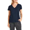 Splendid Kate V-neck T-shirt In Navy