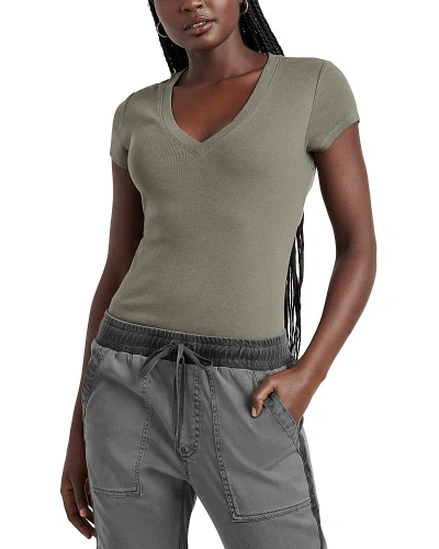 Splendid Kate Slub V Neck Tee In Soft Vob