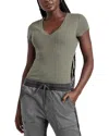 Splendid Kate Slub V Neck Tee In Soft Vob