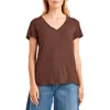 Splendid Kate V-neck T-shirt In Spice