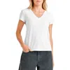 Splendid Kate V-neck T-shirt In White