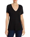 Splendid Kate V-neck Tee In Black