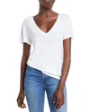 Splendid Recycled Blend V-neck T-shirt In White