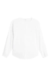 Splendid Katerina Shirred Top In White