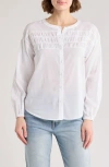 Splendid Katerina Shirred Top In White