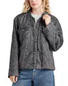 Splendid Kayden Jacket With Removable Faux Shearling Collar In Washed Black