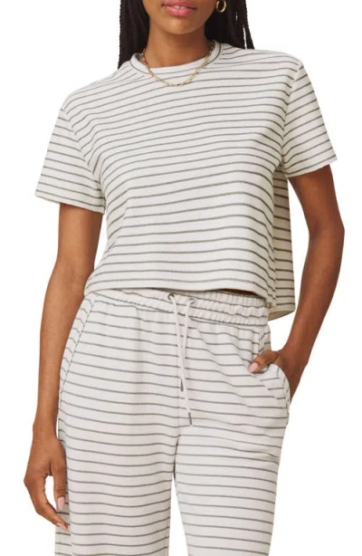 Splendid Kennedy Stripe Sweatshirt In White