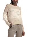 Splendid Kennedy Stripe Cashmere-blend Sweater In Tawny Stripe