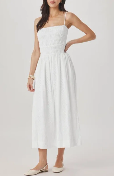 Splendid Kenzie Eyelet Sleeveless Maxi Dress In White