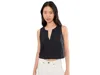 Splendid Kenzie Eyelet Geo Tank In Lead In Gray