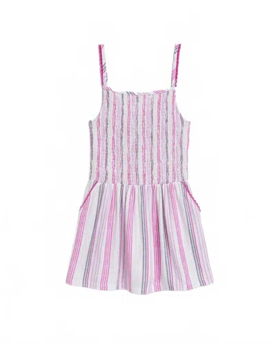 Splendid Kid's Sunset Stripe Dress In Pink