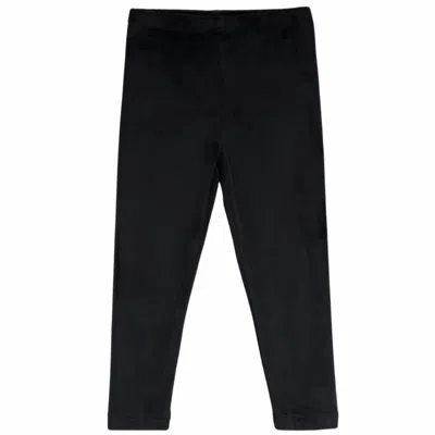 Splendid Kid's Velour Leggings In Black