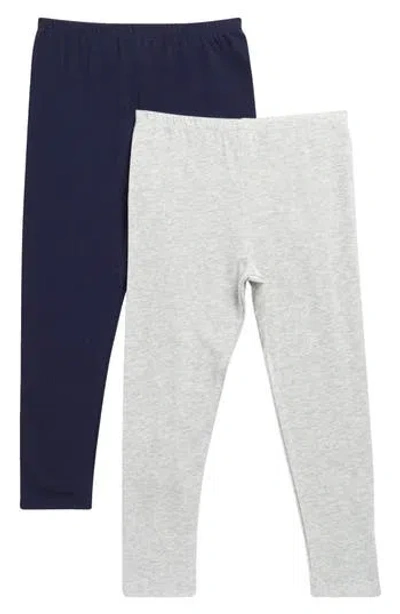 Splendid Kids' 2-pack Leggings In Grey/navy