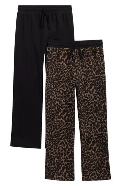 Splendid Kids' 2-pack Wide Leg Pants In Black