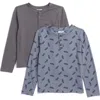 Splendid Kids' Assorted 2-pack Long Sleeve Henley T-shirts