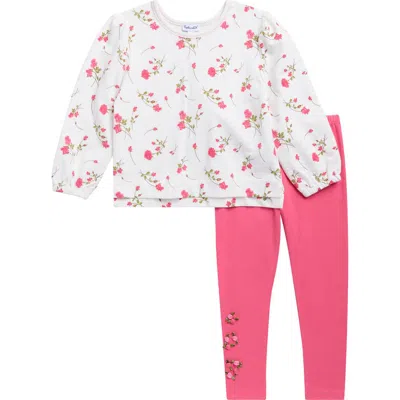 Splendid Kids' Camellia Rose Pullover & Leggings Set In Pink