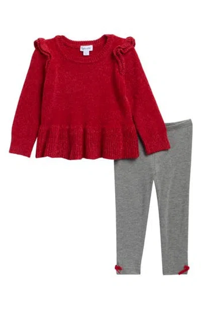 Splendid Babies'  Kids' Chenille Sweater & Leggings Set In Multi