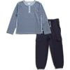 Splendid Kids' Curious Henley & Sweatpants Set In Blue
