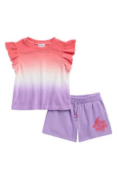 Splendid Kids' Dip Dye T-shirt & Shorts Set In Multi