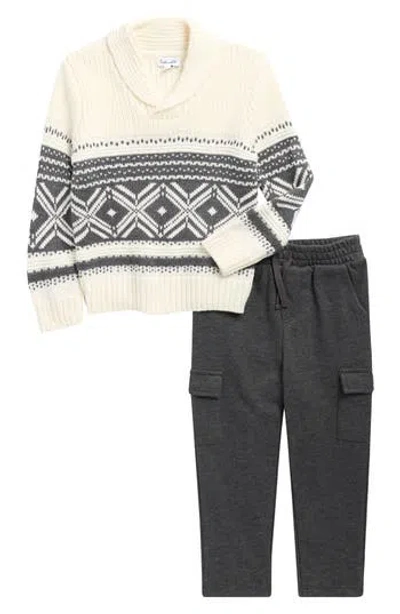 Splendid Kids' Fairisle Sweater & Joggers Set In Multi