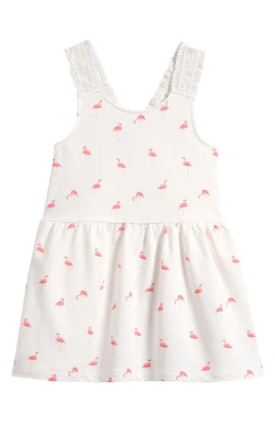 Splendid Babies'  Kids' Flamingo Fun Dress In White