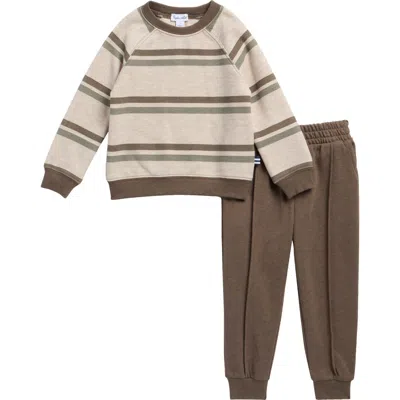 Splendid Kids' On The Trail Sweatshirt & Joggers Set In Brown