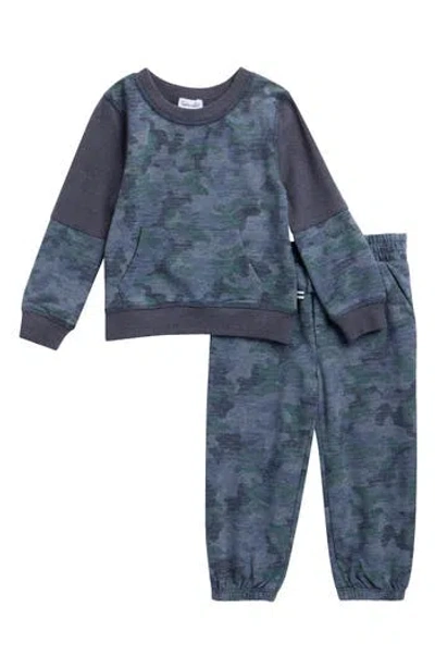 Splendid Kids' Scenic Route Sweatshirt & Joggers Set In Blue