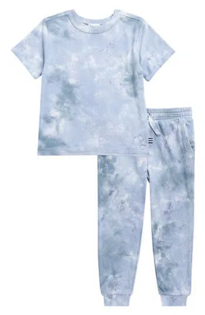 Splendid Kids' Shadow Wash Tee & Joggers Set In Blue