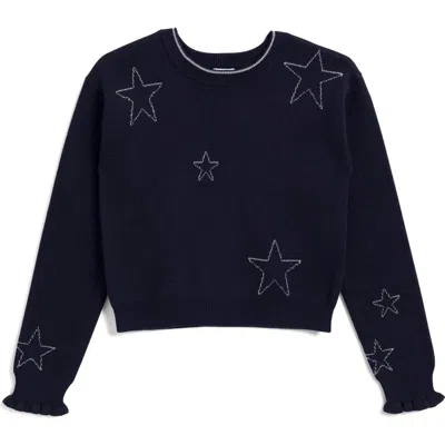 Splendid Kids' Shine Bright Crewneck Sweater In Blue