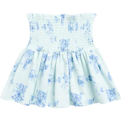 Splendid Kids' Smocked Skirt In Blue