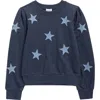 Splendid Kids' Stars Crewneck Sweatshirt In Blue