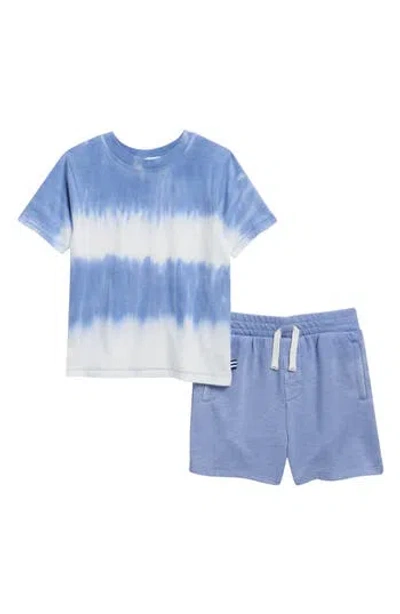 Splendid Kids' Sunburst Stripe T-shirt & Shorts Set In Blue