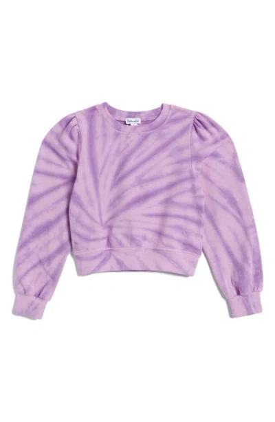 Splendid Kids' Tie Dye Sweatshirt In Purple