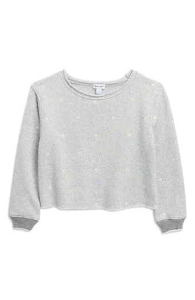 Splendid Kids' Tossed Hearts Sweatshirt In Gray