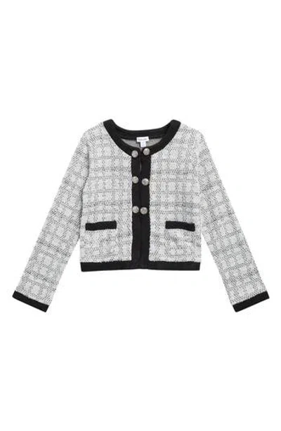 Splendid Kids' Tweed Lady Jacket In Gray