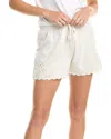 Splendid Raylee Scallop Eyelet Shorts In Blue