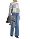 Splendid Kit Color Block Sweater In Grey/fog In Multi