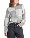 Splendid Kit Colorblock Wool-blend Sweater In Grey