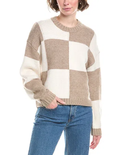 Splendid Kit Colorblock Wool-blend Sweater In Neutral