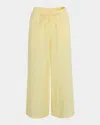 Splendid Kit Cotton Gauze Ankle Palazzo Pants In Limoncello