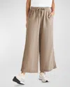 Splendid Gauze Pallazzo Pants In Rattan