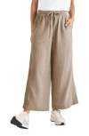 Splendid Gauze Pallazzo Pants In Rattan
